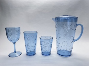 Unbreakable Ocean Stackable <b>Plastic</b> Water <b>Glasses</b> for Poolside Outdoor Party - Product Image 6