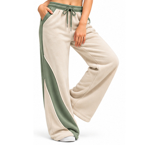 Pantalones Anchos de Forro Polar Suave para Mujer, Pantalones de Invierno, Fabricante Personalizado, Venta al por Mayor, OEM, ODM, Marca Privada, Ropa Urbana - Product Image 1