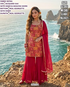 Kurti ปักลายยาวถึงพื้นสำหรับผู้หญิงรอยัลบลูมแบบดั้งเดิมของปาร์ตี้ - Product Image 3