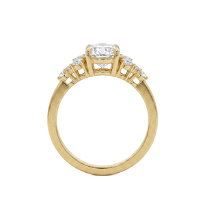 Wholesale Oval Lab Grown Diamond 14K Solid Gold Moissanite Diamond Engagement Ring Side Stone Vintage Cluster Dainty <b>Bridal</b> Ring - Product Image 4