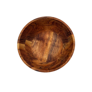 Tazón de madera de acacia para ensalada, tazón rústico para servir de 8 pulgadas - Product Image 2