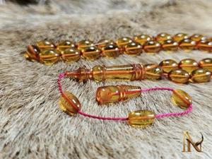 Collier Tasbih en résine rouge, figurine de chapelet islamique en forme d'hirondelle ange, moulée et polie à la main, pour la décoration intérieure - Product Image 5