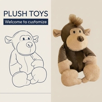 Jouets en peluche personnalisés en gros, singes de la jungle, jouets doux et mignons, fabricant de jouets en peluche, jouets écologiques et moelleux