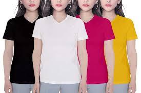 Regular Fit Tee Versatile Workplace Everyday Clothing Ladies Essential V Neck Top Relaxed Office Fashion - Product Image 2