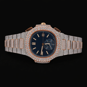 Reloj Mecánico de Lujo Personalizado para Hombre con Diamantes VVS Moissanite 100% Aprobados por el Probador de Diamantes, Reloj Hecho a Mano para Hombre o Mujer - Product Image 1