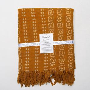 Couverture de jet de canapé imprimée à la main en coton de luxe couverture de canapé imprimée organique confortable jeter décoratif - Product Image 6