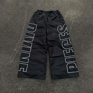 Men's Custom Lightweight Breathable Baggy Streetwear Sweatpants Oversized Hip Hop Wide Leg <b>Trousers</b> Elastic Waist Nylon <b>Track</b> - Product Image 3