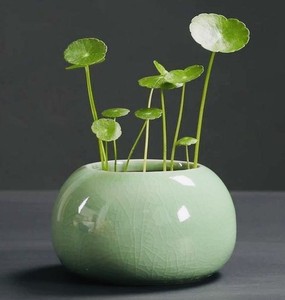 Ensemble de pots de fleurs en céramique rayés avec finition brillante, construction durable, décoration moderne pour plantes succulentes et cactus d'intérieur - Product Image 3