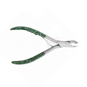 Customized Design Custom Logo Professional Hair <b>Extension</b> Plier Stainless Steel Green Handle Classic Design - Product Image 4