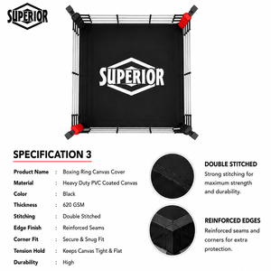 Customized Boxing Ring <b>Cover</b> Printed logo Boxing Ring <b>Canvas</b> <b>Cover</b> Floor Thai Boxing Ring for Outdoor and Indoor - Product Image 3
