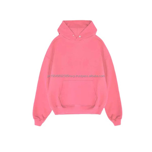 เสื้อฮู้ดดี้ผู้ชายสีชมพูวินเทจ ผ้าฝ้ายฟลีซหนา 400gsm พิมพ์ลายดิจิทัล ระบายอากาศ แห้งเร็ว ทรงหลวม ติดกระดุมแป๊ก - Product Image 1