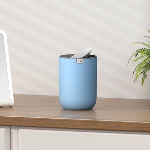 Fandy 0.58 Gal/2.2L Mini Trash Can Swing-Top Desktop Trash Can for Bathroom Countertop Vanity Desk Office Small Waste Bins - Product Image 2