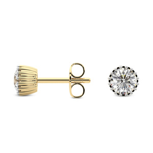 Vente en gros au meilleur prix, boucles d'oreilles en or 9K/10K/12K/14K/18K avec diamants Caelia (3 Ct.) Tw. Boucles d'oreilles en diamant brillant VS1, VVS1 pour femmes - Product Image 4