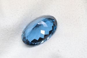 Magnifique topaze bleue de Londres facettée - Pierres précieuses de topaze de Londres de forme ovale - Pierre ovale taillée de 9x7 mm pour la création de bijoux - Product Image 6