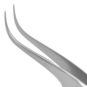 Pince à épiler courte et courbée pour extensions de cils, pince à épiler professionnelle pour extensions de cils - Product Image 6