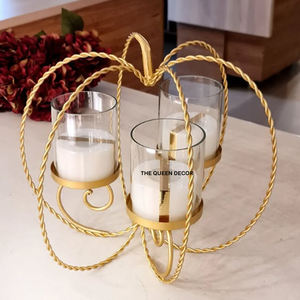 Portavelas Decorativo de Bambú Hecho a Mano con Aluminio de Primera Calidad para Decoración Navideña de Hoteles y Resorts - Product Image 6