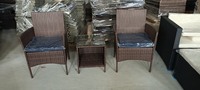 Ensemble de table et de chaises en rotin poly moderne et compact tissé à la main pour hôtels, parcs, villas, salon, prix des articles chauds