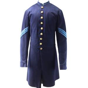 Abrigo de lana azul de la Unión para la Guerra Civil, uniforme de recreación de algodón, chaqueta de disfraz de infantería federal de botonadura sencilla - Product Image 4