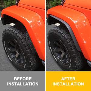 2007-2018 Jeep Wrangler JK JKU Compatible con guardabarros delantero y trasero bengalas 4 PCS Off-Road Wheel bengalas Liner Car Fenders - Product Image 6
