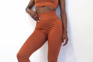 Wholesale Plus Size High Waist Activewear 2-Piece Gym Fitness Set Sports Wear Yoga <b>Bra</b> Leggings Quick Dry Breathable - Product Image 5