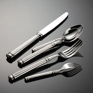 Luxury <b>Flatware</b> Set with Roman Column Design Handle Steel Dinner Knife Spoon Fork Cutlery Set - Product Image 2