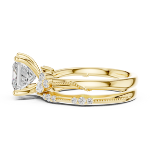 <b>Couple</b> Band For Wedding <b>Rings</b> 14K Gold VS1 E Color 2 CT Princess Cut IGI Lab Grown Diamond Engagement Gift <b>Rings</b> - Product Image 2