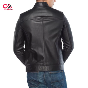 แจ็คเก็ตหนังไบค์เกอร์ดีไซน์วินเทจสุดเท่สำหรับผู้ชาย หนังแกะสั่งทำพิเศษ พร้อมแจ็คเก็ตหนังแบบเย็บลาย - Product Image 2