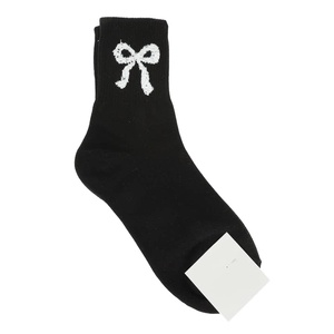 Custom Logo <b>Women</b> Bow Applique <b>Ankle</b> <b>Socks</b> Cute <b>Socks</b> for Casual Comfortable Elegant Style Wholesale Vietnam Factory - Product Image 4