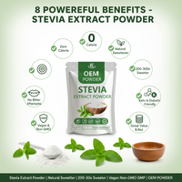 OEM Private Label Natural Zero-Calorie Sweetenter Purity Stevia Leaf Extract Sweeter Than Sugar for Food Aditives