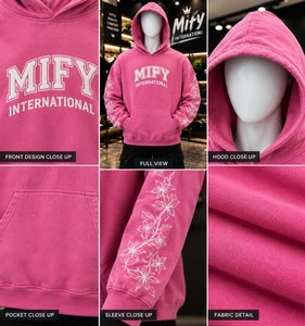 Sudadera con Capucha Nueva al por Mayor 2026 con Logotipo Personalizado Serigrafiado, Sudadera Rosa Oversize, Sudadera Premium Estilo Urbano - Product Image 6