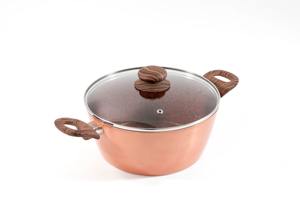 Casserole en fonte émaillée rouge style Golfe avec couvercle assorti, magnifiquement conçue par KRAFT WORLD - Product Image 4