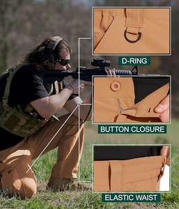 Pantalon cargo tactique décontracté pour homme, résistant à l'eau, léger, en toile de coton 100%, pour le travail en extérieur, automne - Product Image 5