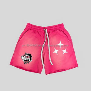 Pantalones cortos de chándal informales de algodón 100% OEM para hombre, ropa de calle cómoda de felpa francesa, pantalones cortos de chándal personalizables con patrón sólido para hombre - Product Image 1