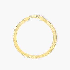 สร้อยข้อมือแบบโซ่ลายก้างปลาในทองคำสีเหลือง - Product Image 2