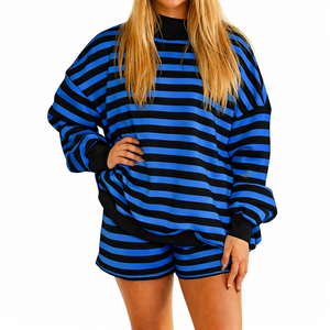 Sudadera de cuello alto para mujer al por mayor, ropa de mujer OEM ODM, diseño personalizado, ajuste holgado, forro polar de algodón, proveedor de fábrica - Product Image 1