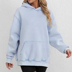 Fournisseur de sweats à capuche délavés à l'acide avec logo personnalisé, sweats en coton épais, service OEM en gros disponible - Product Image 5