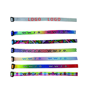 Pulseras de Moda Cristiana Personalizadas con Estampado por Sublimación de Tinta WWJD en Poliéster - Product Image 1