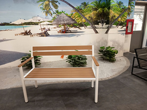 Waterproof <b>Outdoor</b> Garden <b>Bench</b> Rust-Preventing Double Chair Corrosion Resistance Metal Frame Furniture Lumetal Vietnam - Product Image 5
