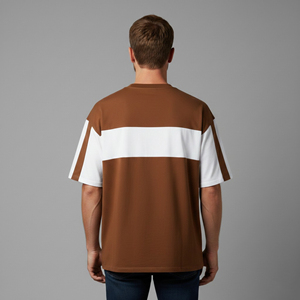 Camiseta Oversize de Hombre 2025 de Nueva Colección, Estilo Urbano, Hombros Caídos, Estampado Puff, Logo, Cuello Redondo, de Gran Gramaje - Product Image 3