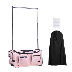 Sac de sport à roulettes durable de 29 pouces avec port USB et porte-vêtements réglable en hauteur pour la salle de sport - Product Image 1