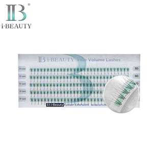 Extensiones de Pestañas I-Beauty, Abanicos Preformados, PESTAÑAS DE VOLUMEN FINO, Horizontales, Tipo 3D B, SF-VH3D, Fibra PBT Coreana de Alta Calidad - Product Image 1