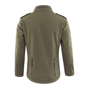 Veste softshell homme vert olive, manches longues, coupe-vent, vêtements de chasse, vêtements d'extérieur pour l'automne - Product Image 3