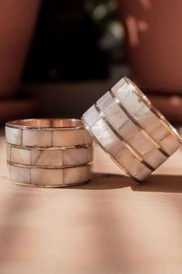 Fresh Arrival Design Brass MOP Napkin Ring Metal Napkin Ring With MOP Inlay Stainless steel Napkin Ring At very cheap Price - Product Image 4