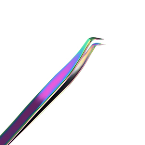 Pince à épiler pour cils en acier inoxydable de couleur grise, prix compétitifs, volume élevé, légère, précision, pour extensions de cils - Product Image 4