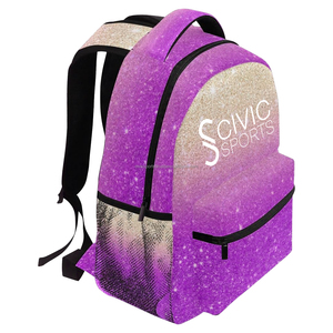 Mochila de moda con purpurina niña linda princesa bolsa de jardín de infantes transpirable resistente al desgaste y mochila reductora de carga - Product Image 4