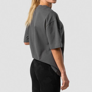 Nueva Camiseta de Verano 2026 de Talla Grande, Ligera, al por Mayor, con Estampado, Ajuste Holgado, Hombros Caídos, Lisa, para Correr - Product Image 3