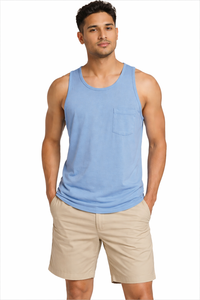 Camiseta Deportiva para Hombre |   Chaleco Deportivo sin Mangas para Gimnasio/Entrenamiento Muscular |   Ropa Deportiva de Punto de Algodón y Elastano |   Bordado Personalizado OEM - Product Image 2