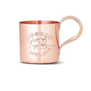 Taza de mula de Moscú de excelente calidad, taza y taza de cobre puro de estilo estándar al por mayor, taza de vino de Picnic decorativa con impresión de logotipo personalizado - Product Image 1