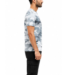 Camiseta de Punto con Camuflaje para Hombre, Ligera, Transpirable, de Secado Rápido, Cuello Redondo, Manga Corta, Estampado Moderno, Ropa Deportiva Informal - Product Image 6