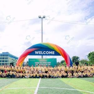 ซุ้มโค้งเป่าลม Thuy Linh Easy Rainbow สำหรับกิจกรรมสร้างทีม พิมพ์ลายด้วย UV ผลิตในเวียดนาม ขนาดใหญ่กว่า 12 ฟุต พร้อมปั๊มลมไฟฟ้า สำหรับกิจกรรมกลางแจ้ง - Product Image 3